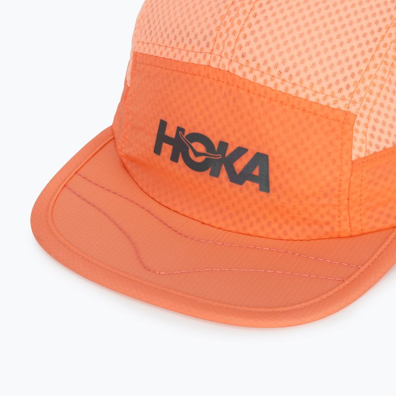 Kepurė su snapeliu HOKA Trail Race neon cantaloupe 3
