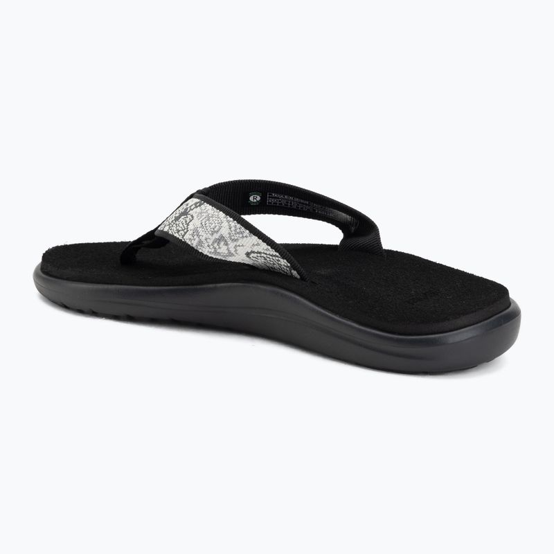 Moteriškos šlepetės per pirštą Teva Voya enchanted forest black/white 3