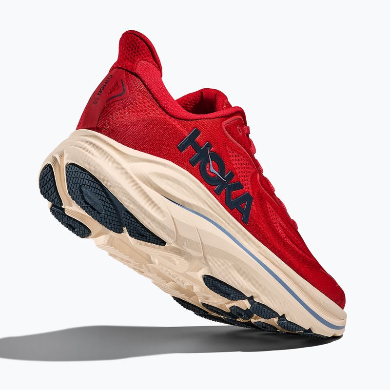 Vyriški bėgimo batai Hoka Clifton 10 vermillion/varsity navy 5