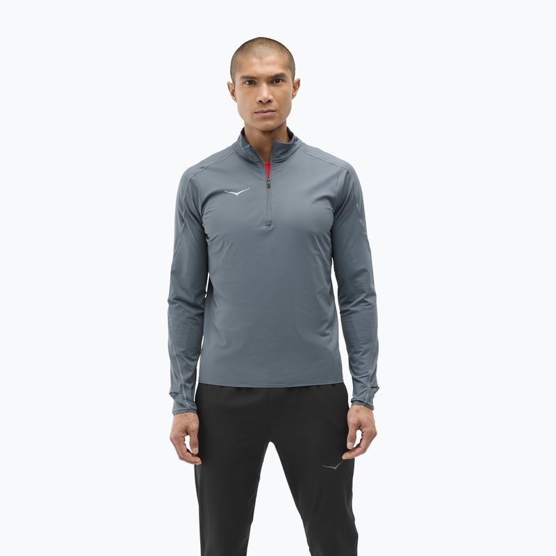 Vyriškas bėgimo džemperis HOKA GlideTech Quarter Zip faded navy