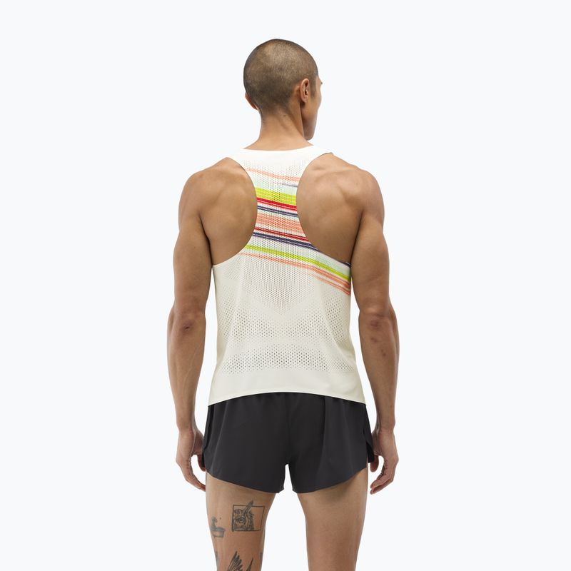 Vyriški bėgimo marškinėliai HOKA Race Day Singlet alabaster flare 3