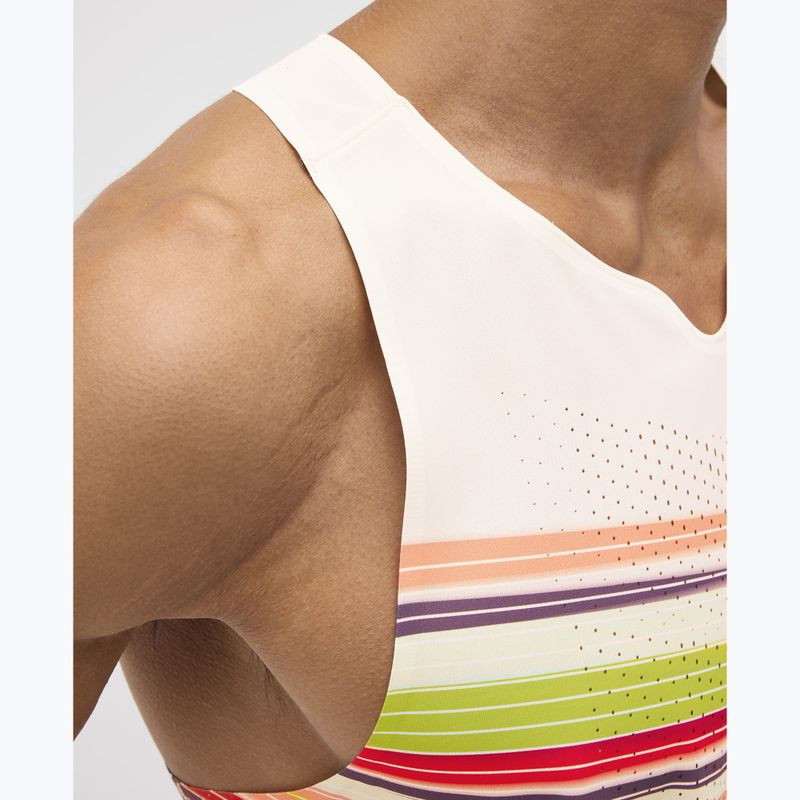 Vyriški bėgimo marškinėliai HOKA Race Day Singlet alabaster flare 7