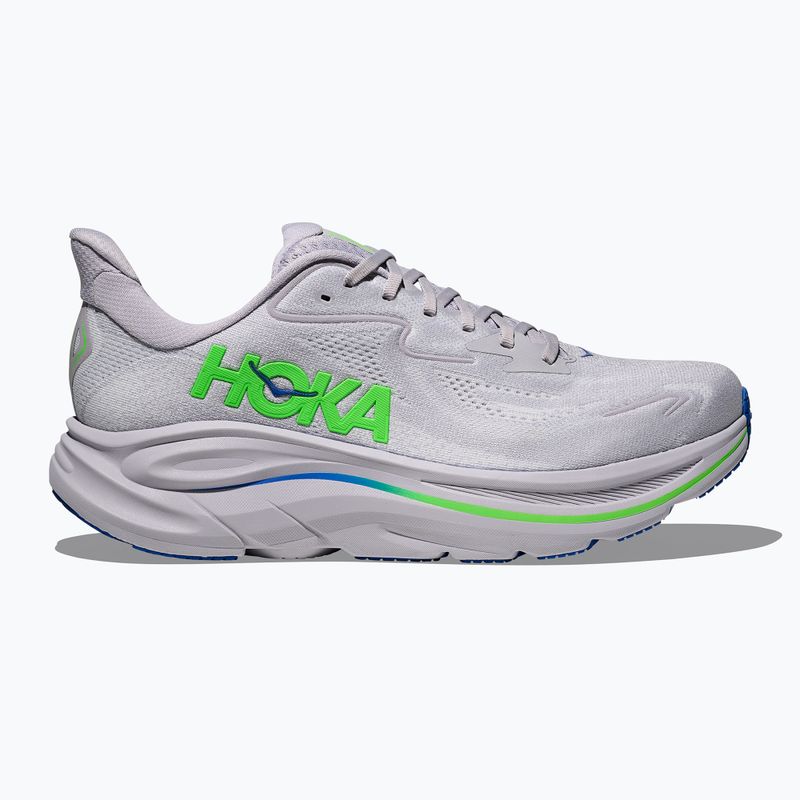 Vyriški bėgimo batai HOKA Clifton 10 Wide ash grey/neon green 3