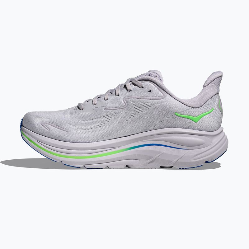 Vyriški bėgimo batai HOKA Clifton 10 Wide ash grey/neon green 4