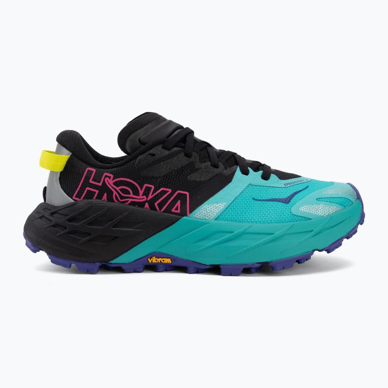 Moteriški bėgimo batai HOKA Speedgoat 7 black/electric aqua 2
