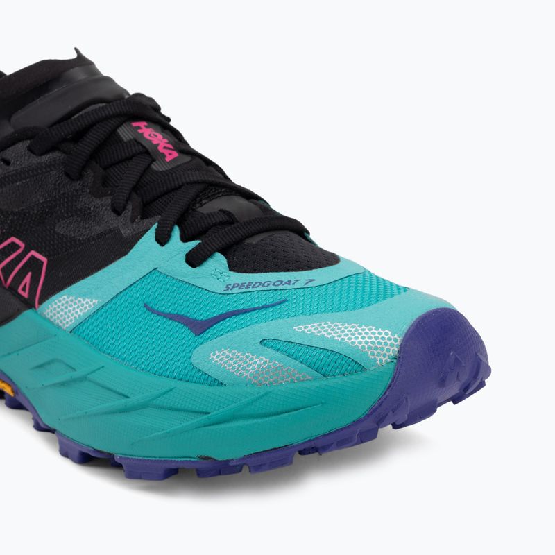 Moteriški bėgimo batai HOKA Speedgoat 7 black/electric aqua 7