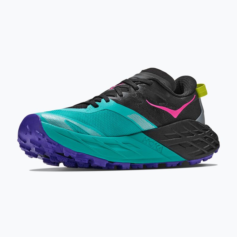 Moteriški bėgimo batai HOKA Speedgoat 7 black/electric aqua 4