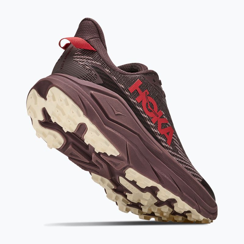 Moteriški bėgimo batai HOKA Challenger 8 GTX black/varsity burgundy 3