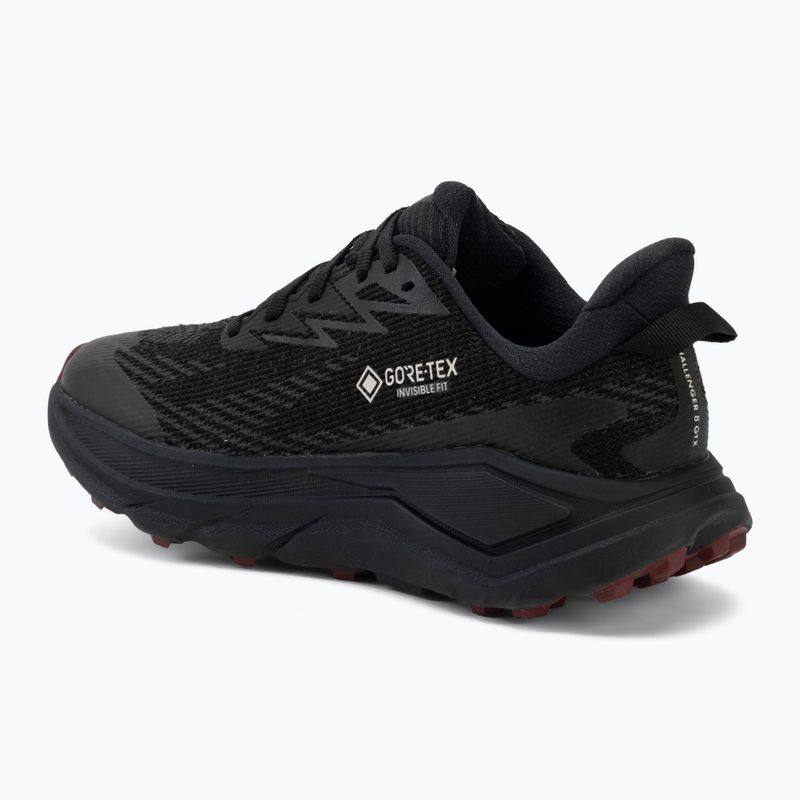 Moteriški bėgimo batai HOKA Challenger 8 GTX black/varsity burgundy 3