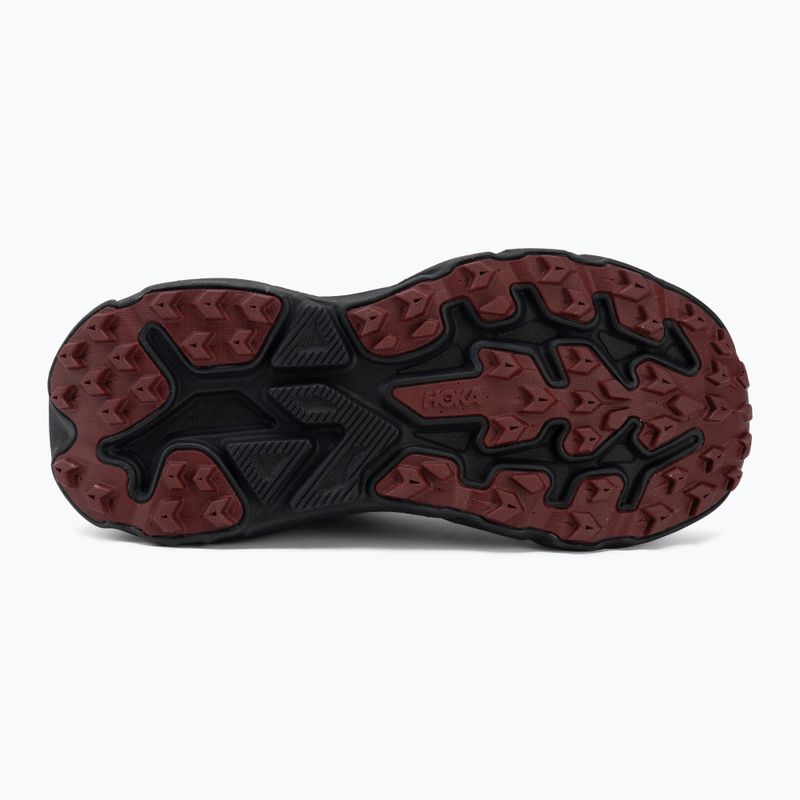Moteriški bėgimo batai HOKA Challenger 8 GTX black/varsity burgundy 4