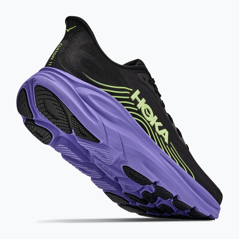 Vyriški bėgimo batai Hoka Clifton 11 black/neon yuzu 3