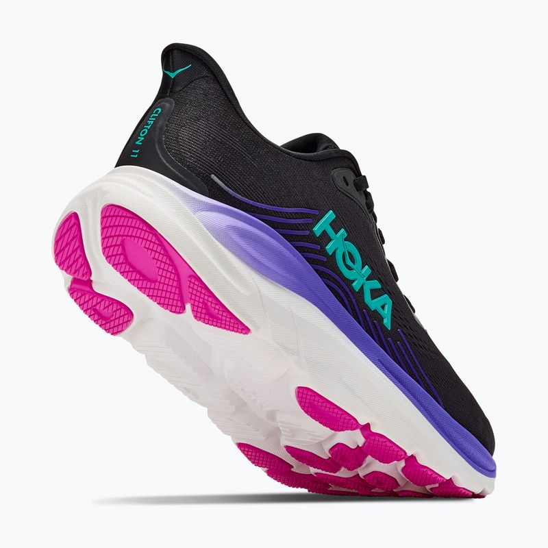 Moteriški bėgimo batai Hoka Clifton 11 black/neon nebula 3
