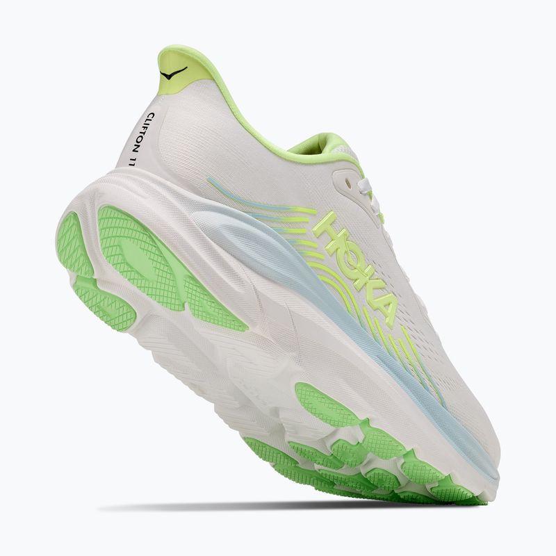 Moteriški bėgimo batai Hoka Clifton 11 frost/neon yuzu 3