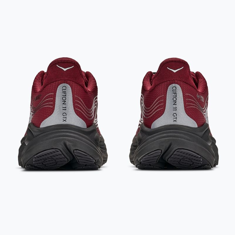 Vyriški bėgimo batai HOKA Clifton 11 GTX varsity burgundy/carbon black 6