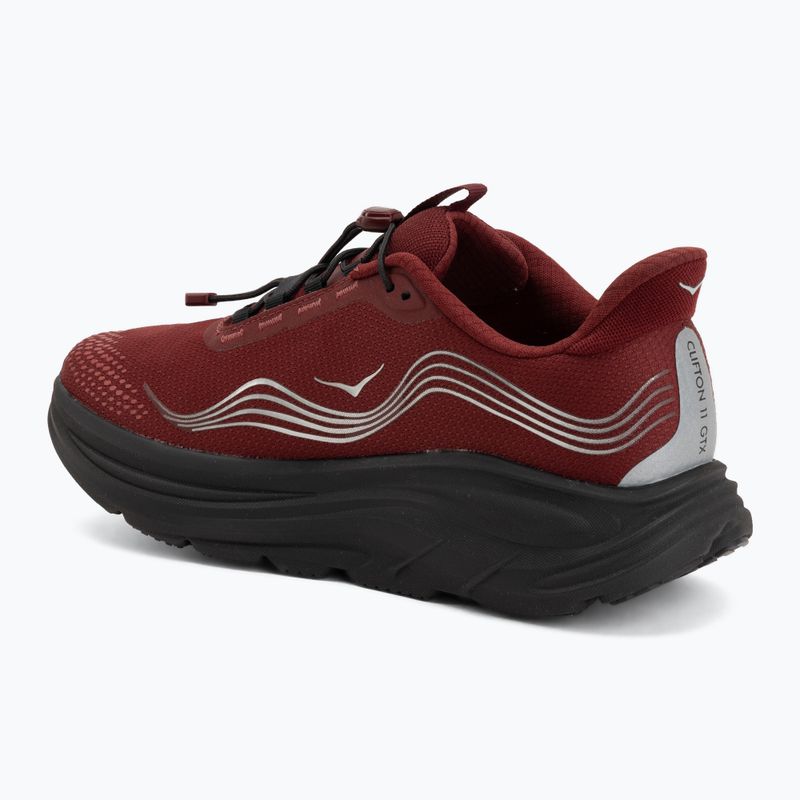 Vyriški bėgimo batai HOKA Clifton 11 GTX varsity burgundy/carbon black 3