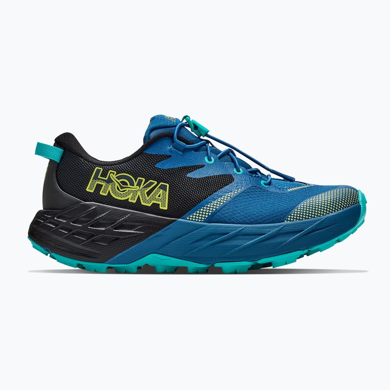Vaikiški bėgimo bateliai HOKA Speedgoat 7 black/night glow blue 2