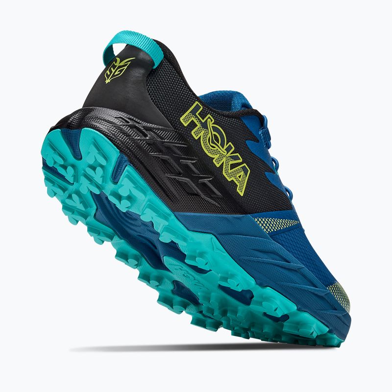 Vaikiški bėgimo bateliai HOKA Speedgoat 7 black/night glow blue 5