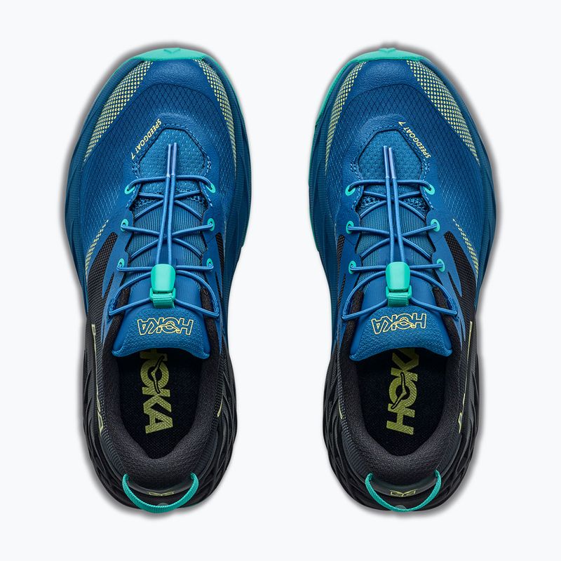 Vaikiški bėgimo bateliai HOKA Speedgoat 7 black/night glow blue 8