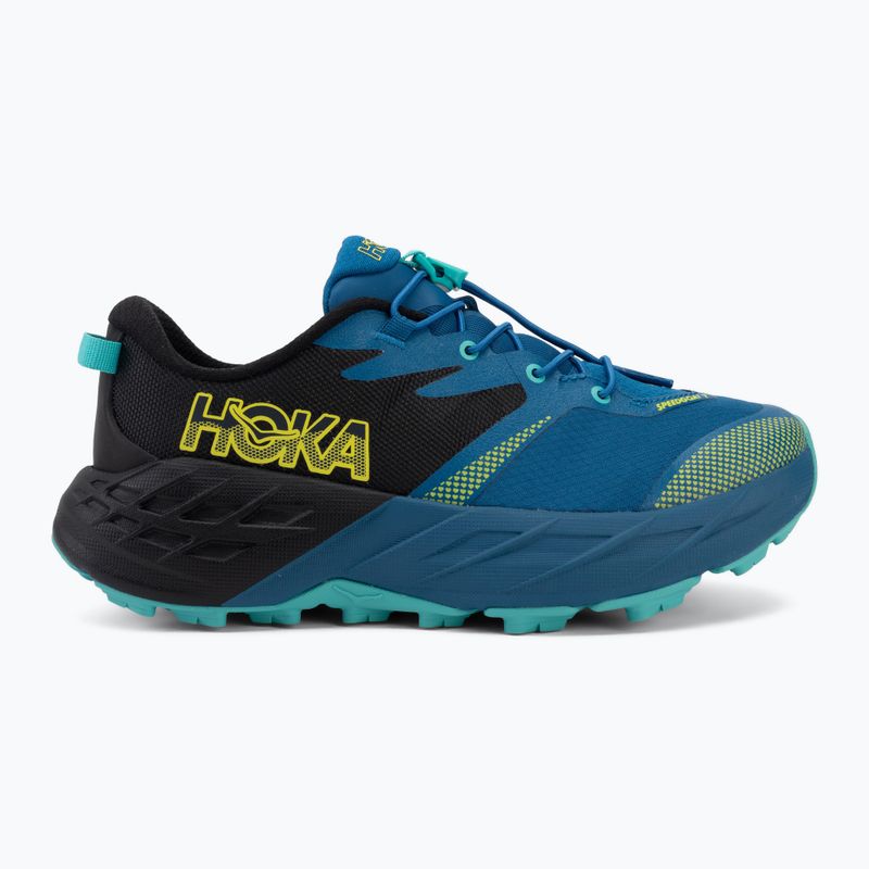 Vaikiški bėgimo bateliai HOKA Speedgoat 7 black/night glow blue 2