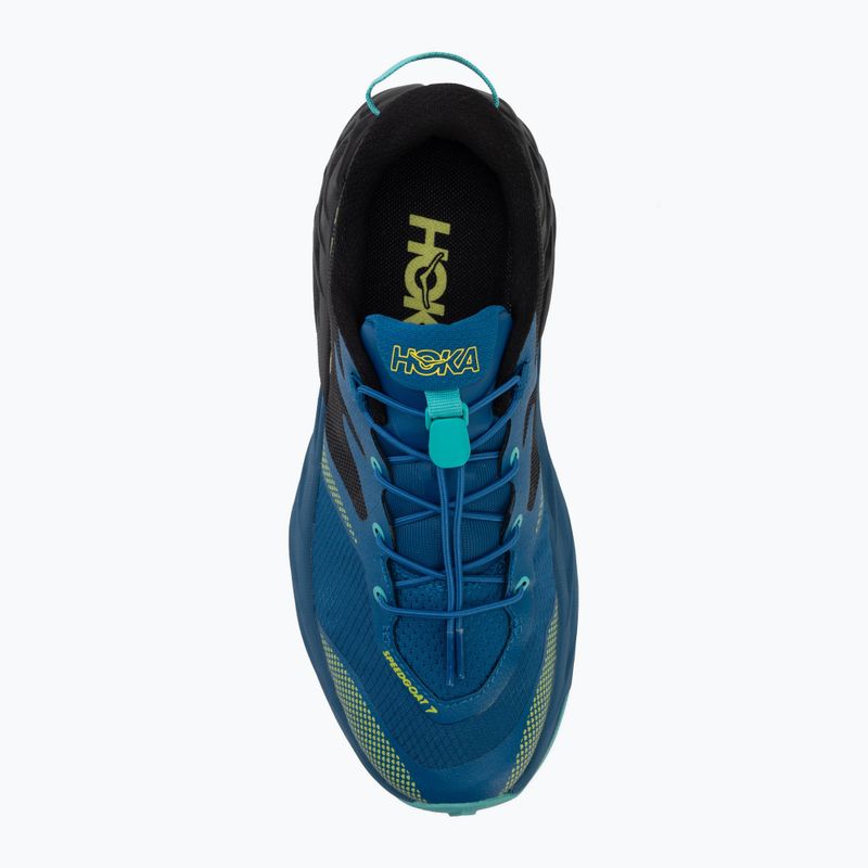 Vaikiški bėgimo bateliai HOKA Speedgoat 7 black/night glow blue 5