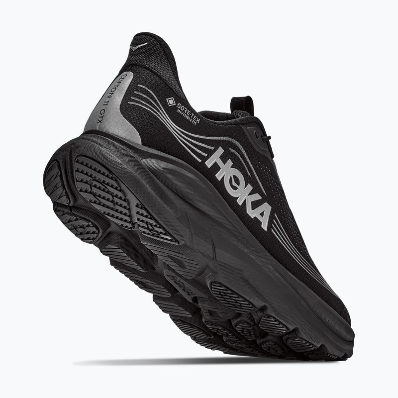 Vyriški bėgimo batai HOKA Clifton 11 GTX Wide black/black 5