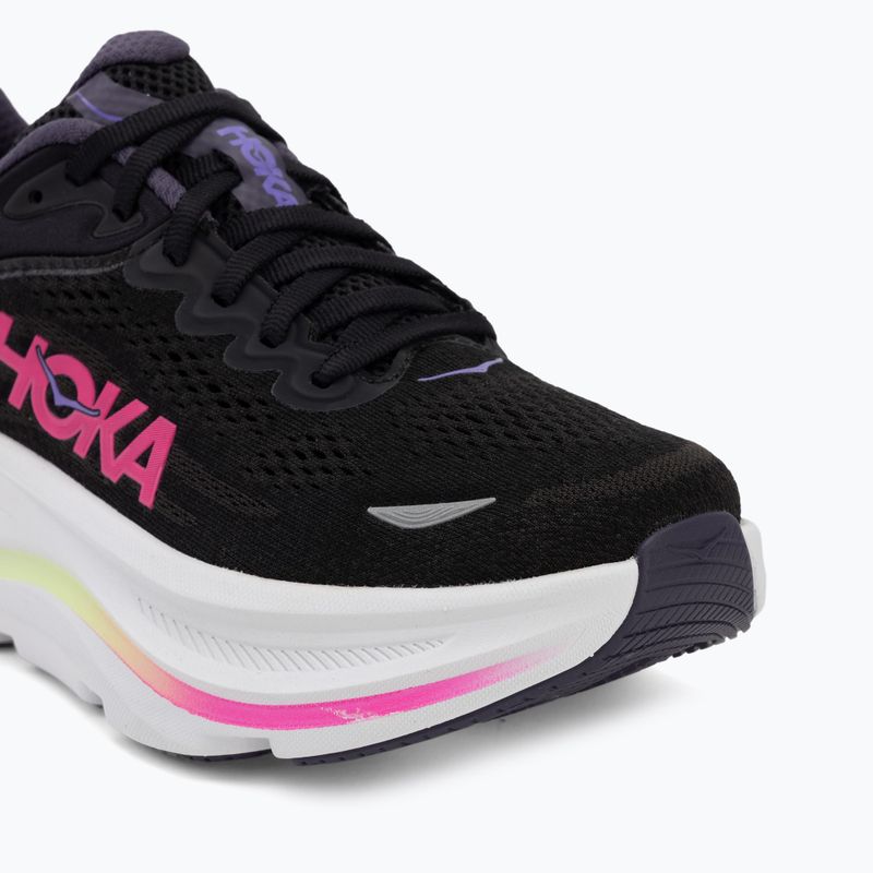 Moteriški bėgimo batai HOKA Bondi 9 black/neon dragonfruit 7