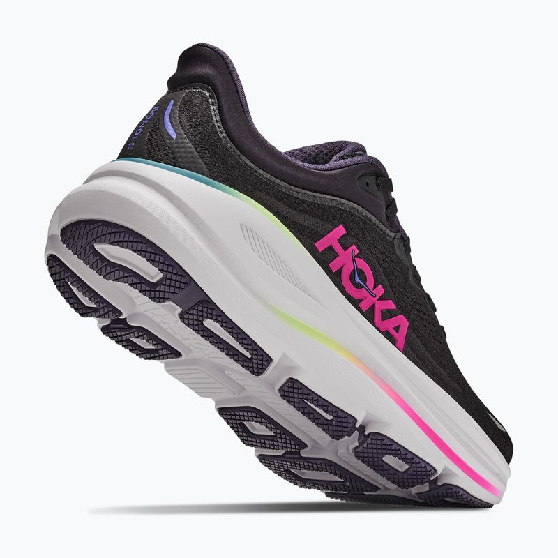 Moteriški bėgimo batai HOKA Bondi 9 black/neon dragonfruit 3