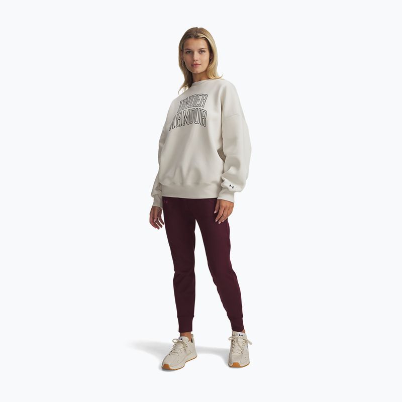 Moteriškas džemperis Under Armour Rival Fleece Varsity Crew summit white/black 2