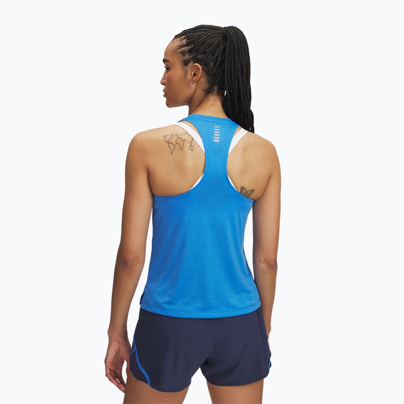 Moteriški bėgimo marškinėliai Under Armour Launch Singlet blue atlantis/reflective 2
