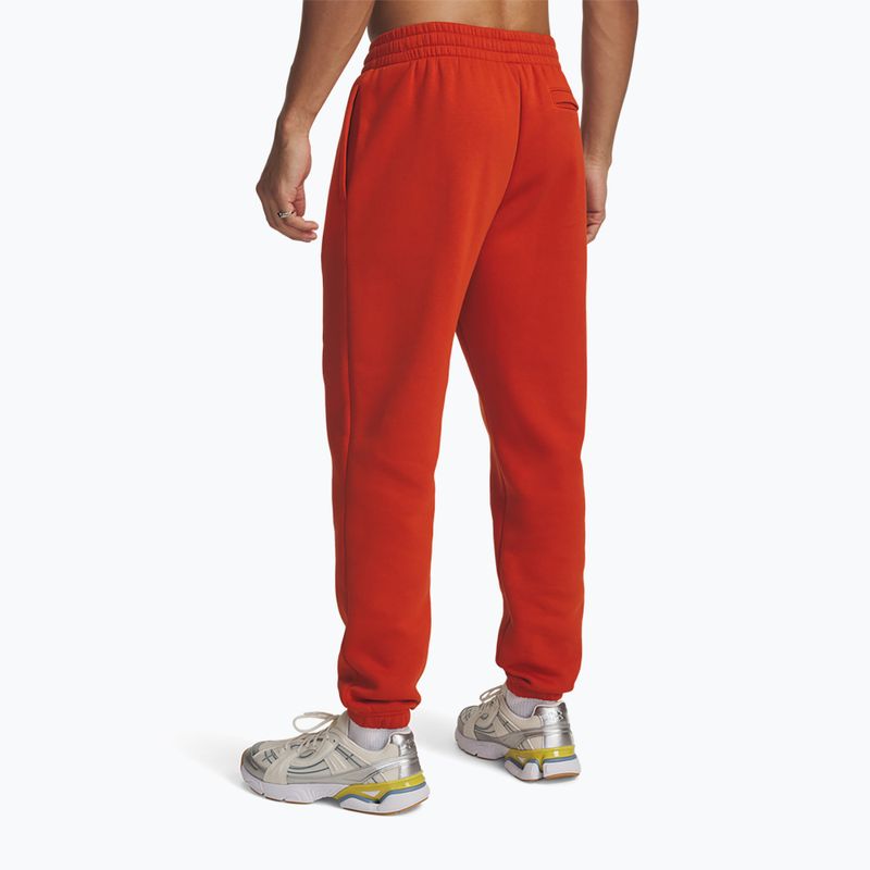 Vyriškos treniruočių kelnės Under Armour Essential Fleece Joggers surplus orange/surplus orange 3