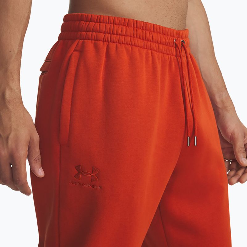Vyriškos treniruočių kelnės Under Armour Essential Fleece Joggers surplus orange/surplus orange 4