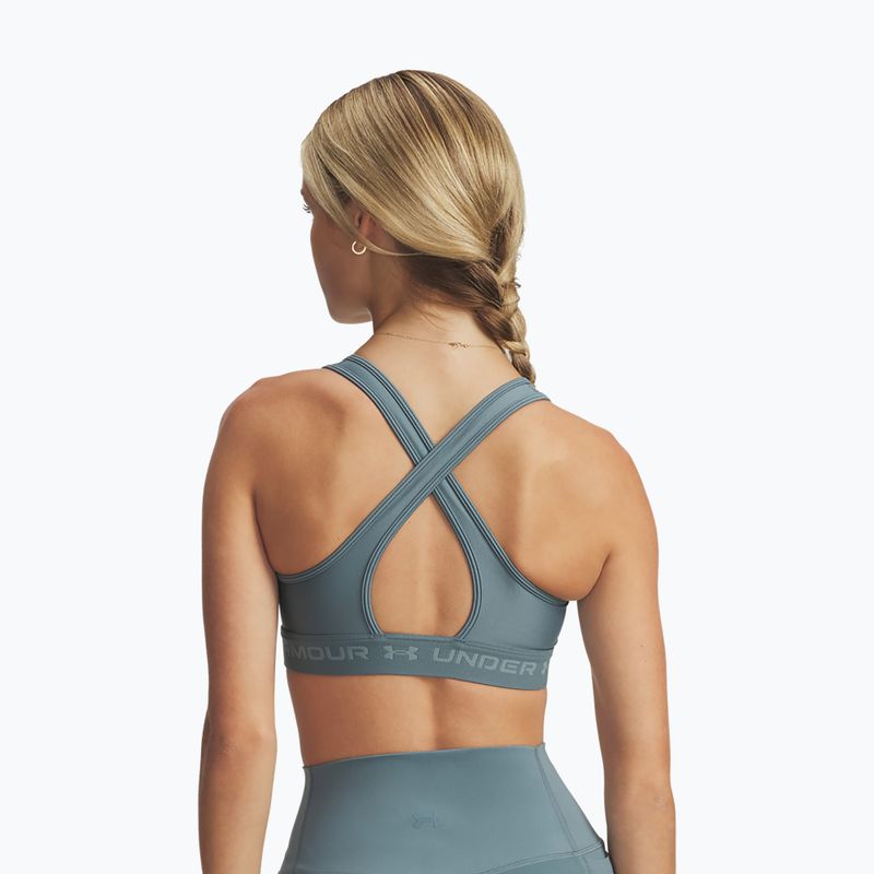 Sportinė liemenėlė Under Armour Crossback Mid jasper blue/serpentine 2