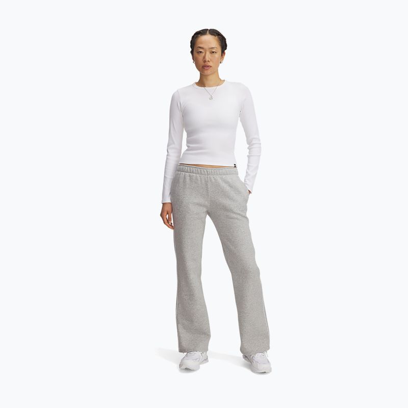 Moteriškos kelnės Under Armour Rival Fleece Piped mod gray light heather white 2