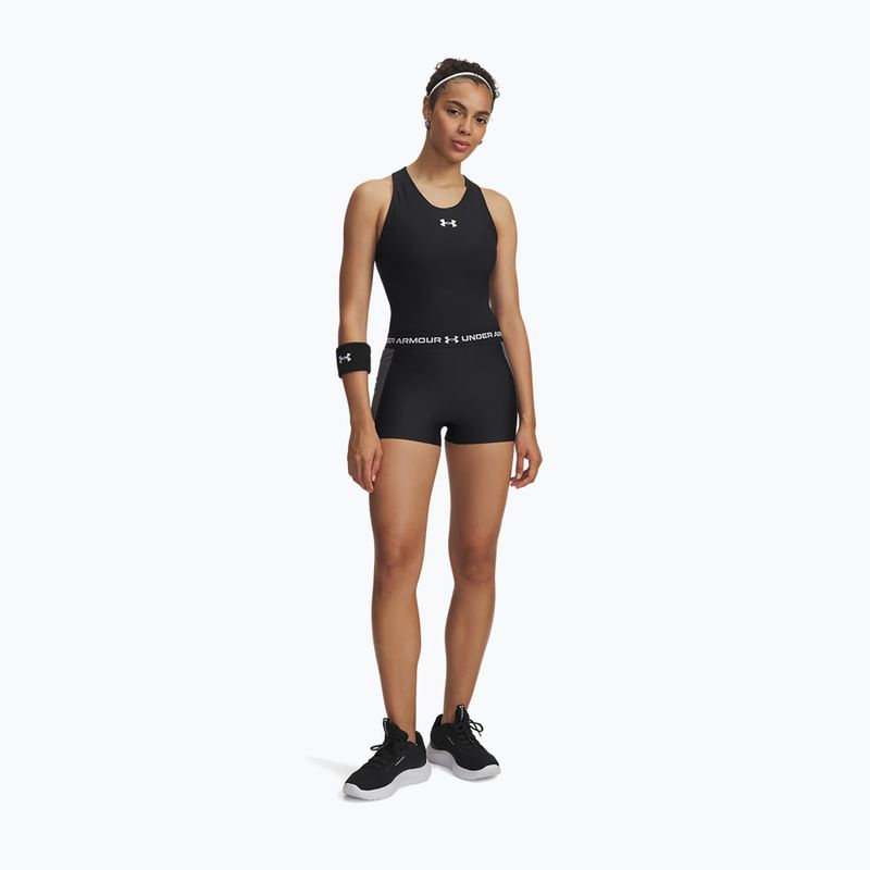 Moteriški treniruočių šortai Under Armour HeatGear Rib Shorty black/castlerock/white 2