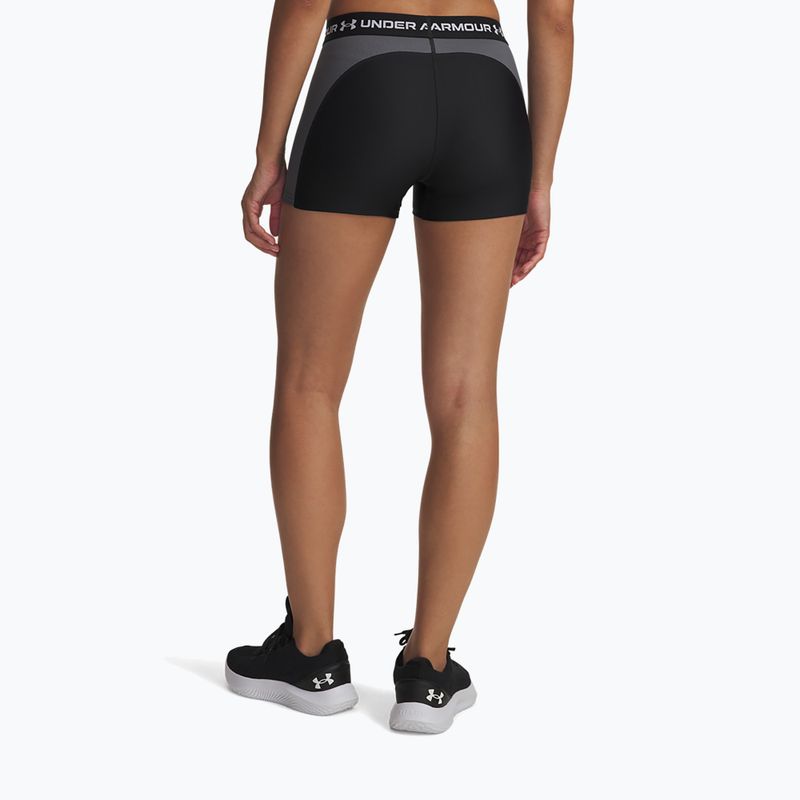 Moteriški treniruočių šortai Under Armour HeatGear Rib Shorty black/castlerock/white 3