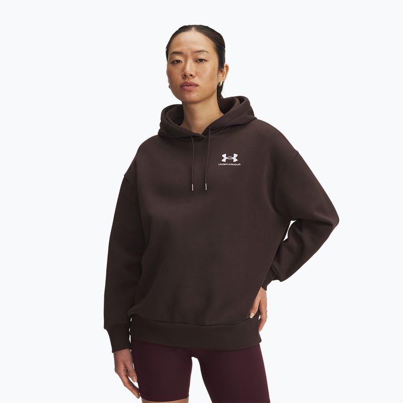 Moteriškas džemperis Under Armour Icon Fleece Hoodie kona brown/white