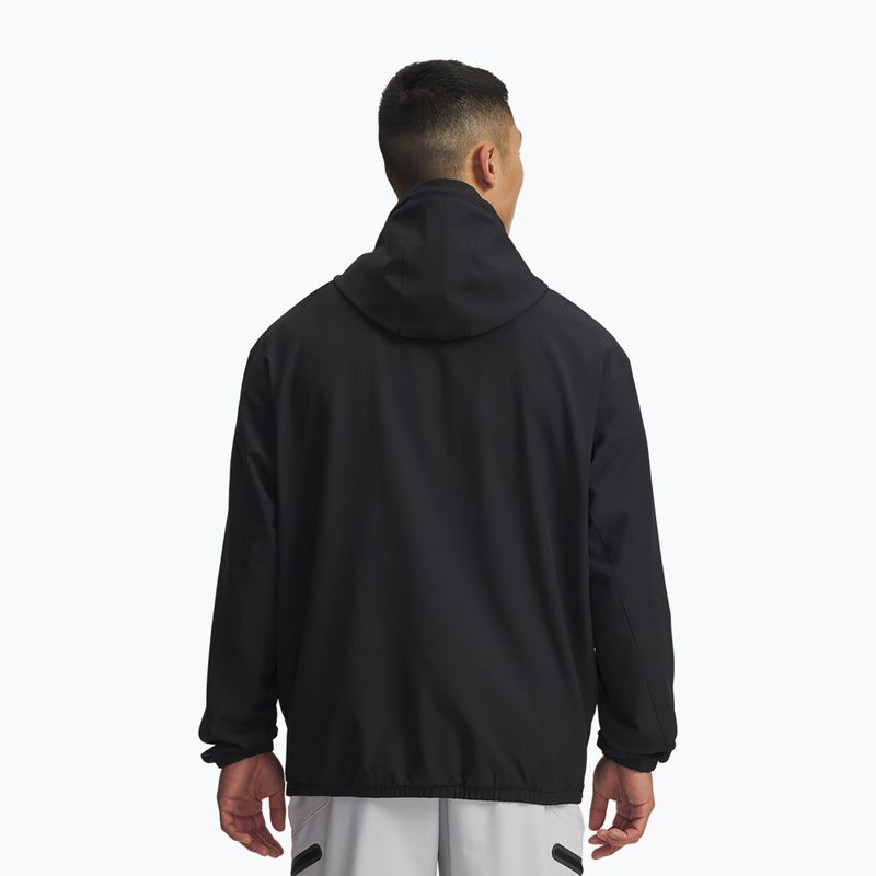 Vyriškas džemperis Under Armour Unstoppable Woven Hoodie black/white 2