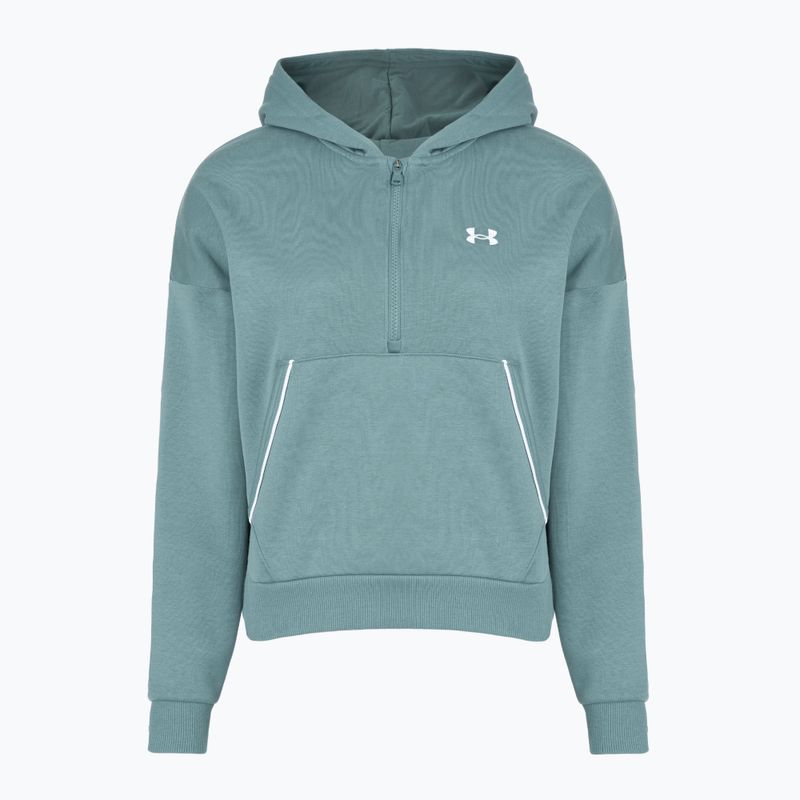 Moteriškas džemperis Under Armour Rival Fleece Piped HZ Hoodie jasper blue/white 3