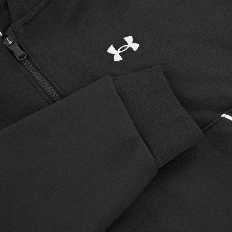 Moteriškas džemperis Under Armour Rival Fleece Piped HZ Hoodie black/white 5