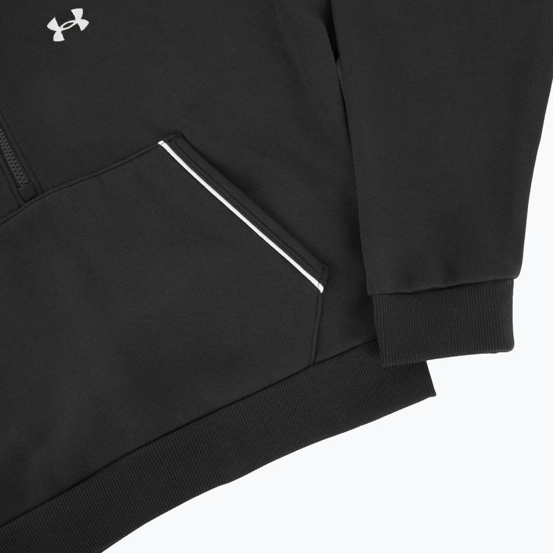 Moteriškas džemperis Under Armour Rival Fleece Piped HZ Hoodie black/white 6