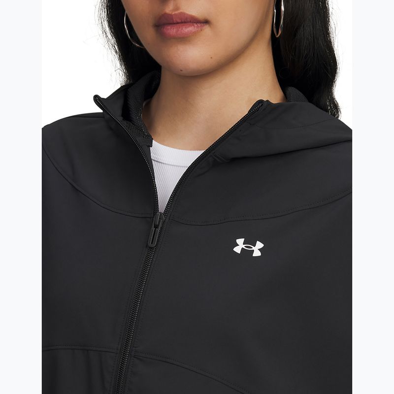Moteriška striukė Under Armour Rival Woven Hoody black/black/white 3
