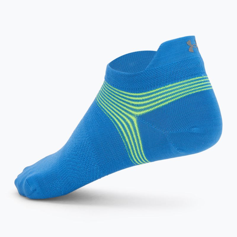 Vyriškos kojinės Under Armour Dry Run Lite No Show 3 poros blue atlantis/black/reflective 5