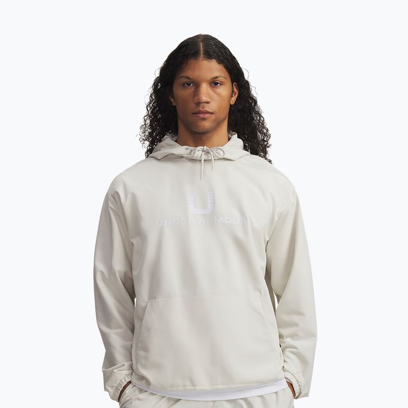 Vyriškas džemperis Under Armour Unstoppable Woven Hoodie summit white/white