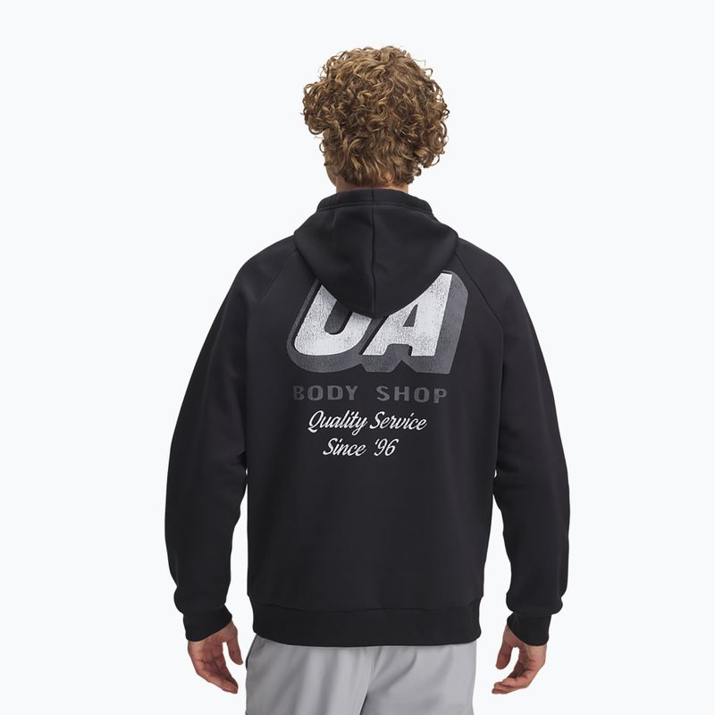 Vyriškas džemperis Under Armour Rival Fleece HBR Logo Hoodie black/white 2