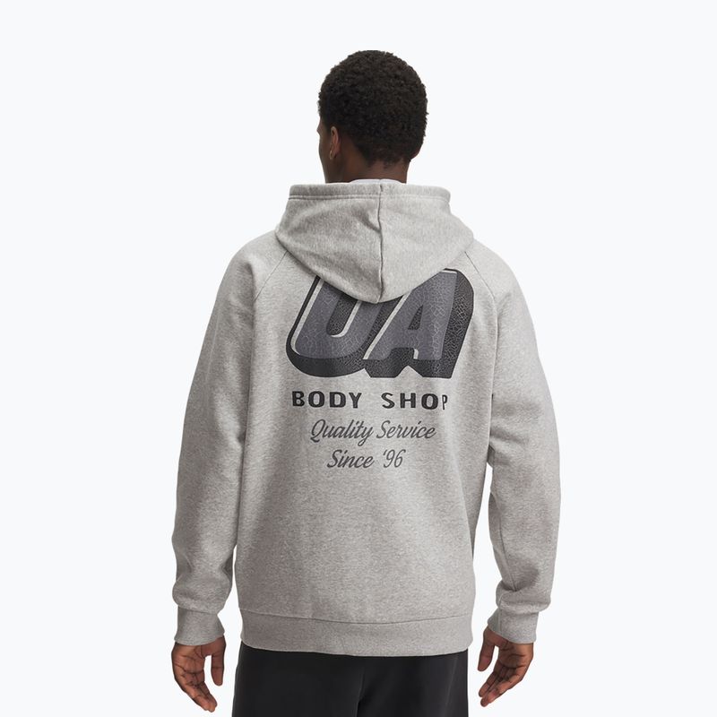Vyriškas džemperis Under Armour Rival Fleece HBR Logo Hoodie mod gray light heather/castlerock 2