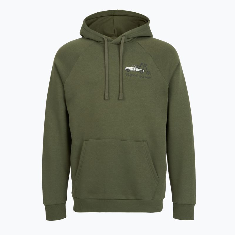 Vyriškas džemperis Under Armour Rival Fleece HBR Logo Hoodie marine od green/stone 4