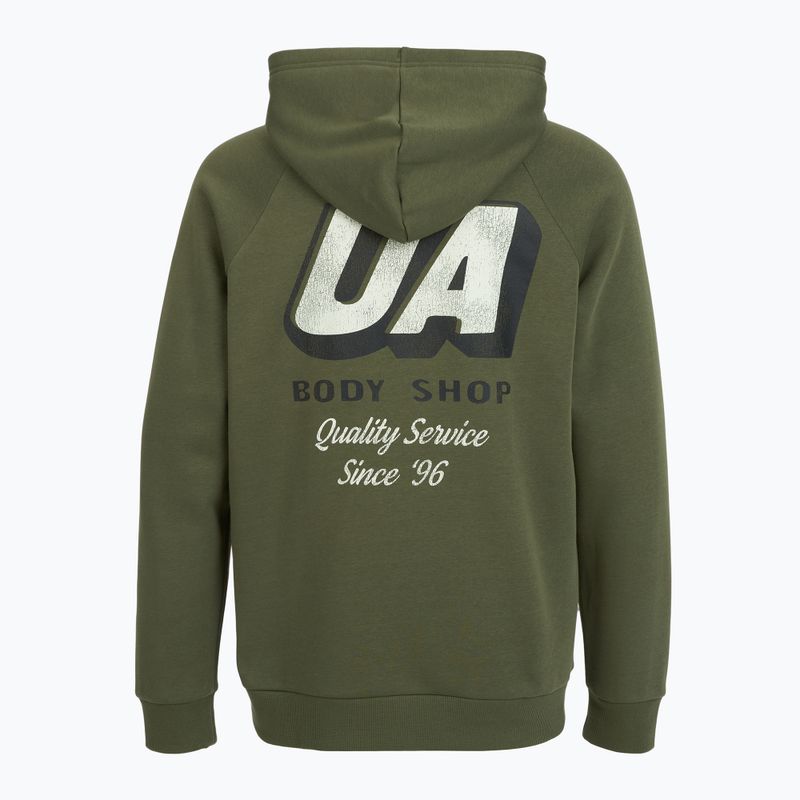 Vyriškas džemperis Under Armour Rival Fleece HBR Logo Hoodie marine od green/stone 5