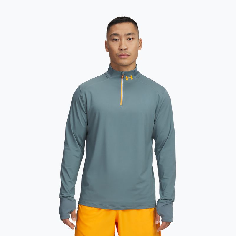Vyriškas bėgimo marškinėlis ilgomis rankovėmis Under Armour Launch Pro 1/4 Zip jasper blue/reflective