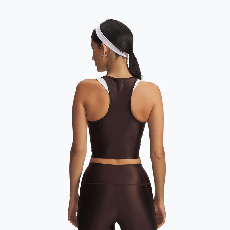 Moteriškas sportinis topas Under Armour Motion Shine Tank kona brown/black 2