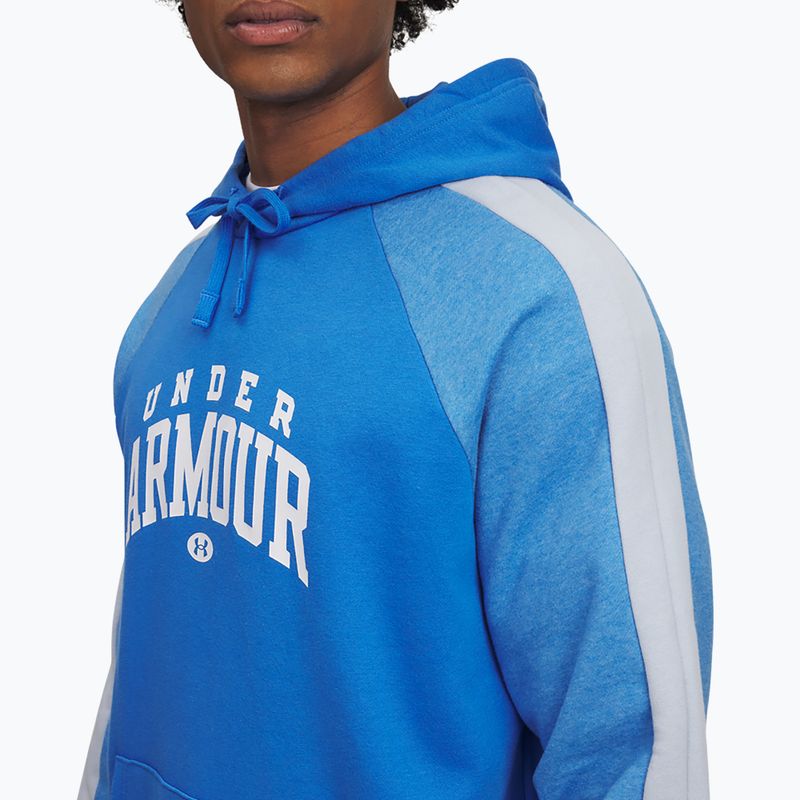 Vyriškas džemperis Under Armour Rival Fleece Colorblock Hoodie blue atlantis/white 3